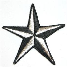 TYGMÄRKE - Nautica Star /stjärna Svart silver 
