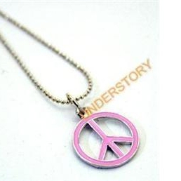 HALSBAND - PEACE /mini rosa